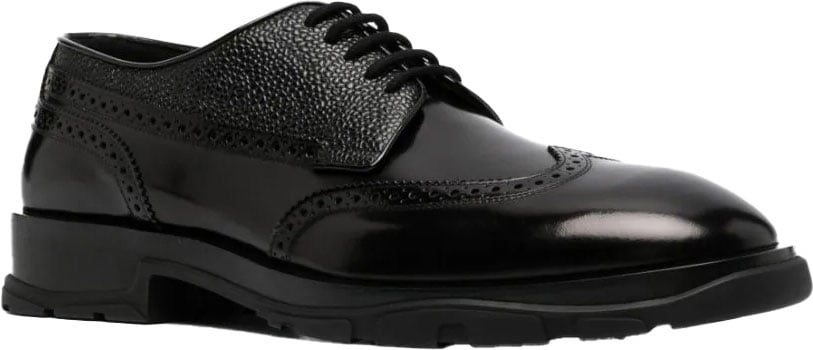 Alexander McQueen lace-up leather brogues Zwart