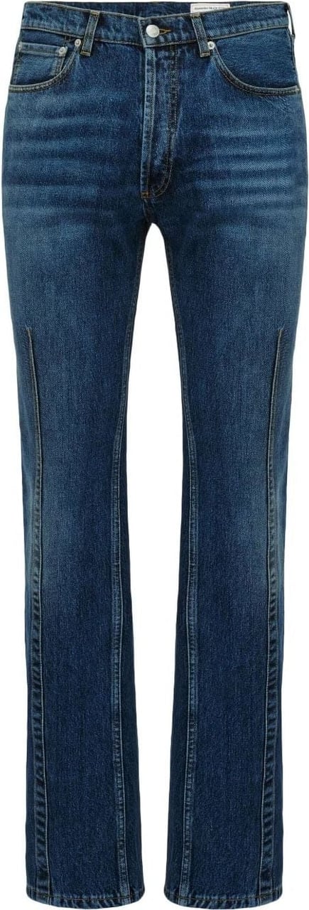 Alexander McQueen dart-detail straight-leg jeans Blauw