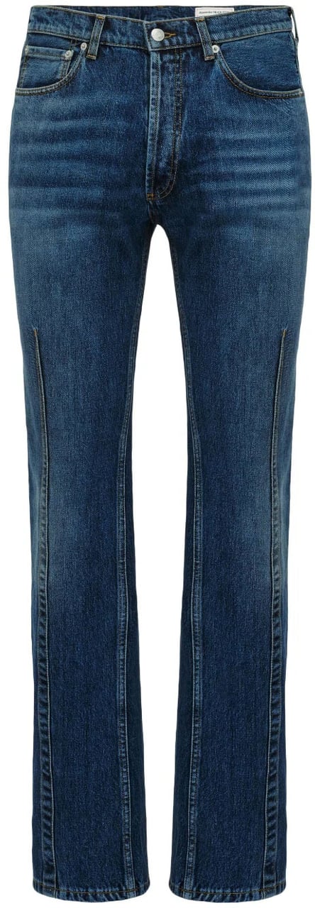 Alexander McQueen dart-detail straight-leg jeans Blauw