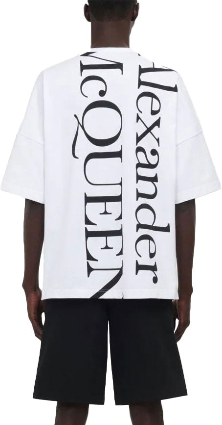 Tシャツ・カットソー ALEXANDER MCQUEEN Logo print t-shirt White/Black 781403QZALT Alexander McQueen logo-print short-sleeved T-shirt | White