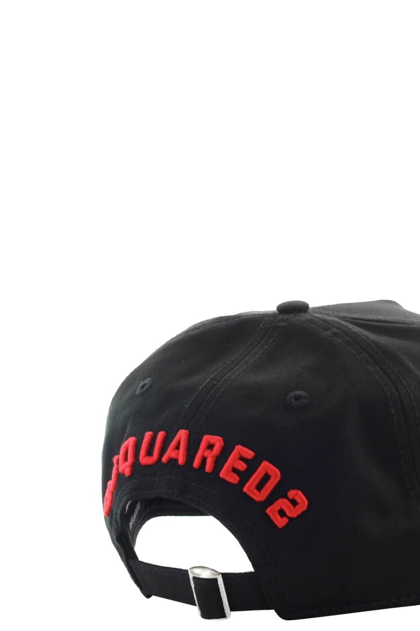 Dsquared2 Be Icon Black Red Baseball Cap Black Zwart