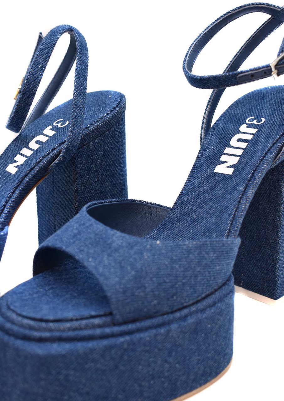 3JUIN Sandals Blue Blauw
