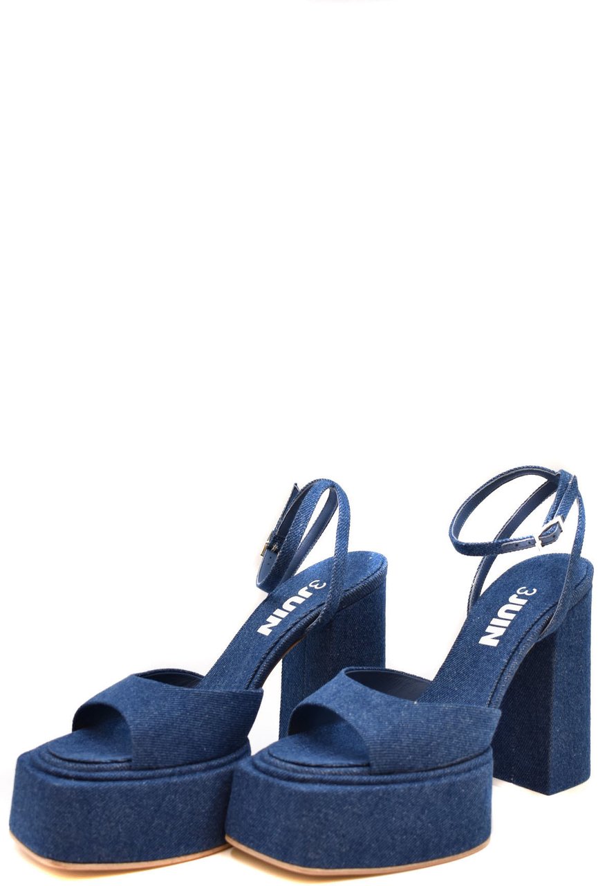 3JUIN Sandals Blue Blauw