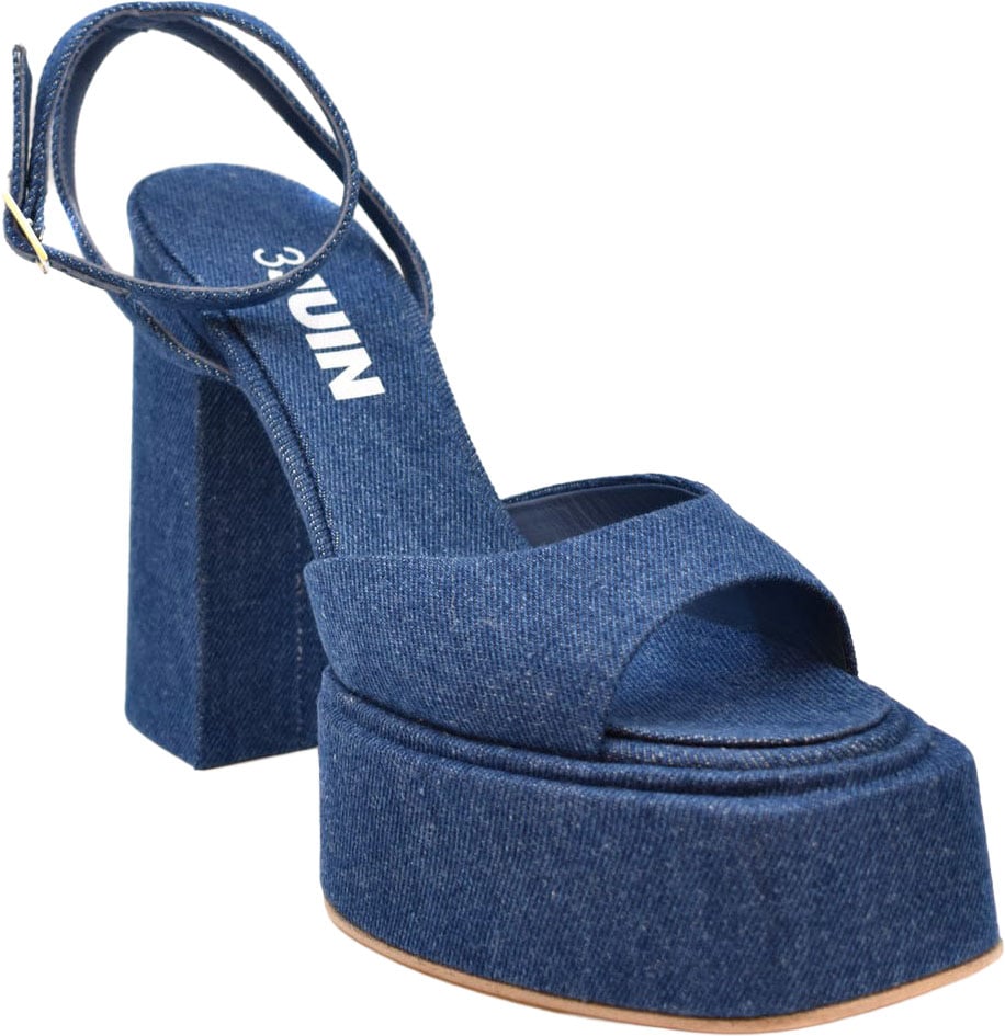 3JUIN Sandals Blue Blauw