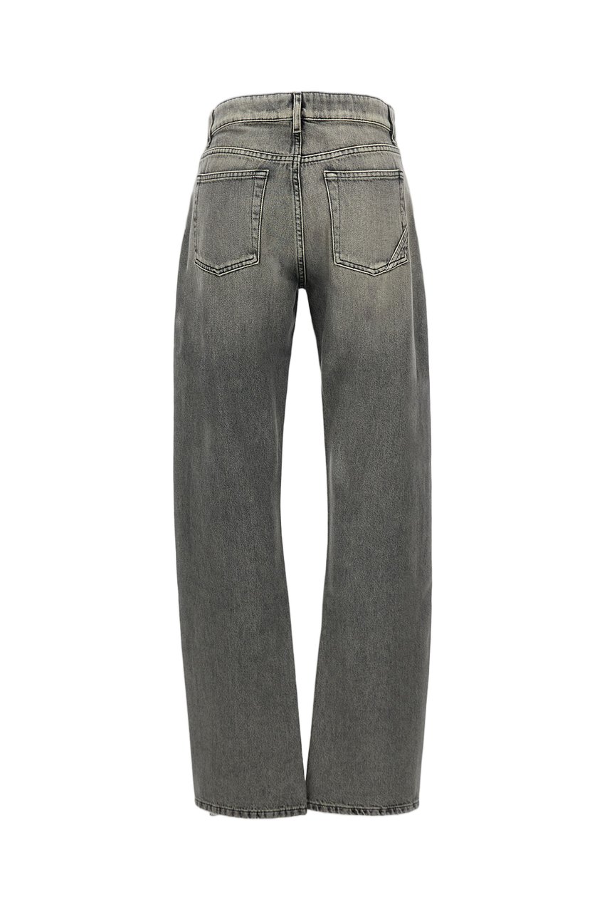 3X1 Mid-Rise Gray Jeans With Classic Five-Pocket Design Grijs