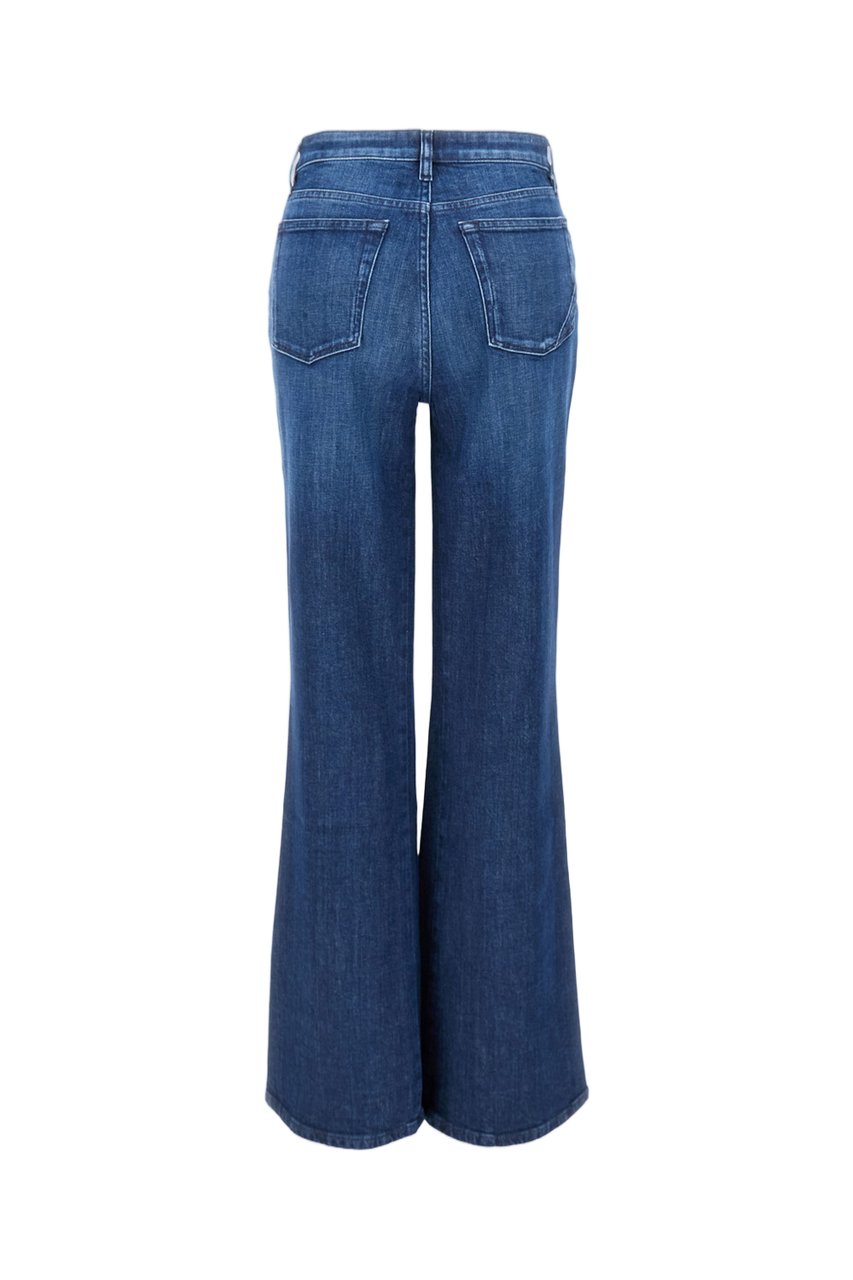 3X1 Mid-Rise Full-Length Flared Jeans With Five-Pocket Design Blauw