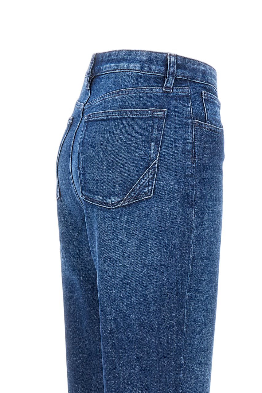 3X1 Mid-Rise Full-Length Flared Jeans With Five-Pocket Design Blauw