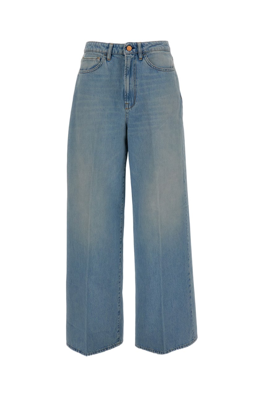 3X1 Lightweight Cotton Wide-Leg Jeans Blauw