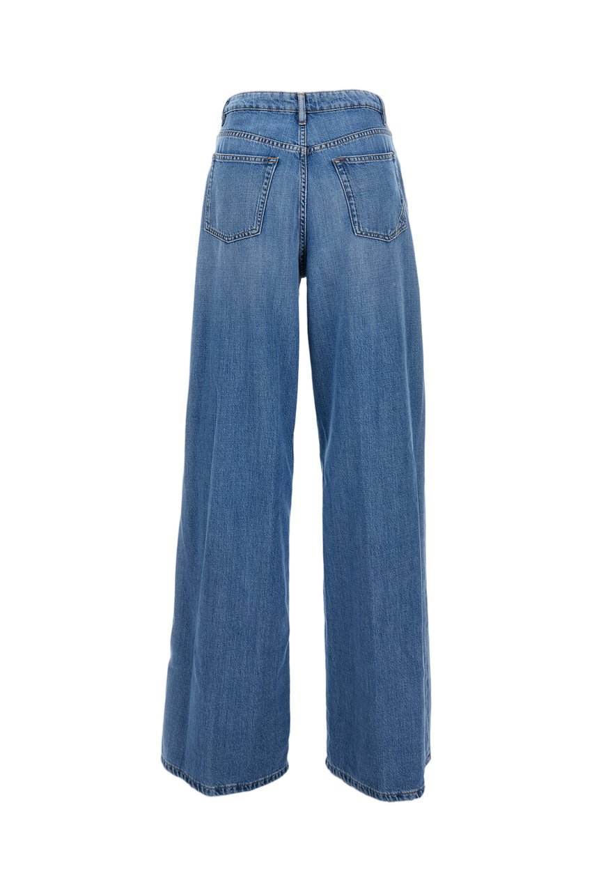 3X1 Sky Blue Cropped Wide-Leg Jeans Blauw
