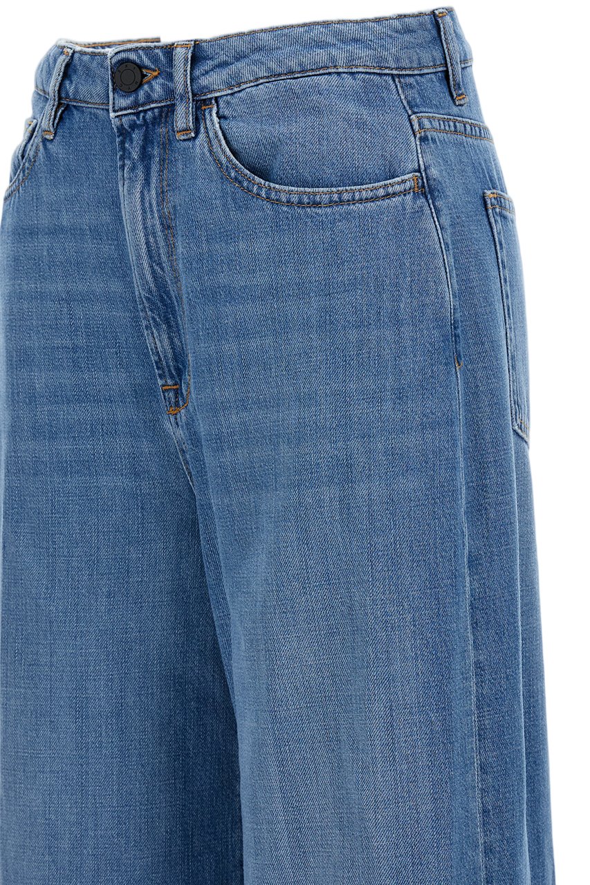 3X1 Sky Blue Cropped Wide-Leg Jeans Blauw