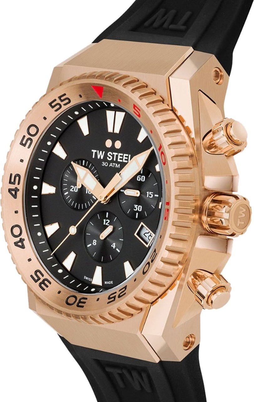 TW Steel ACE403 Diver Swiss Chronograaf Limited Edition horloge 44mm Zwart