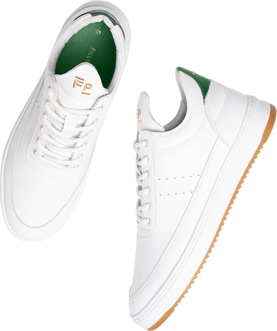 Filling Pieces Low Top Bianco Green Wit
