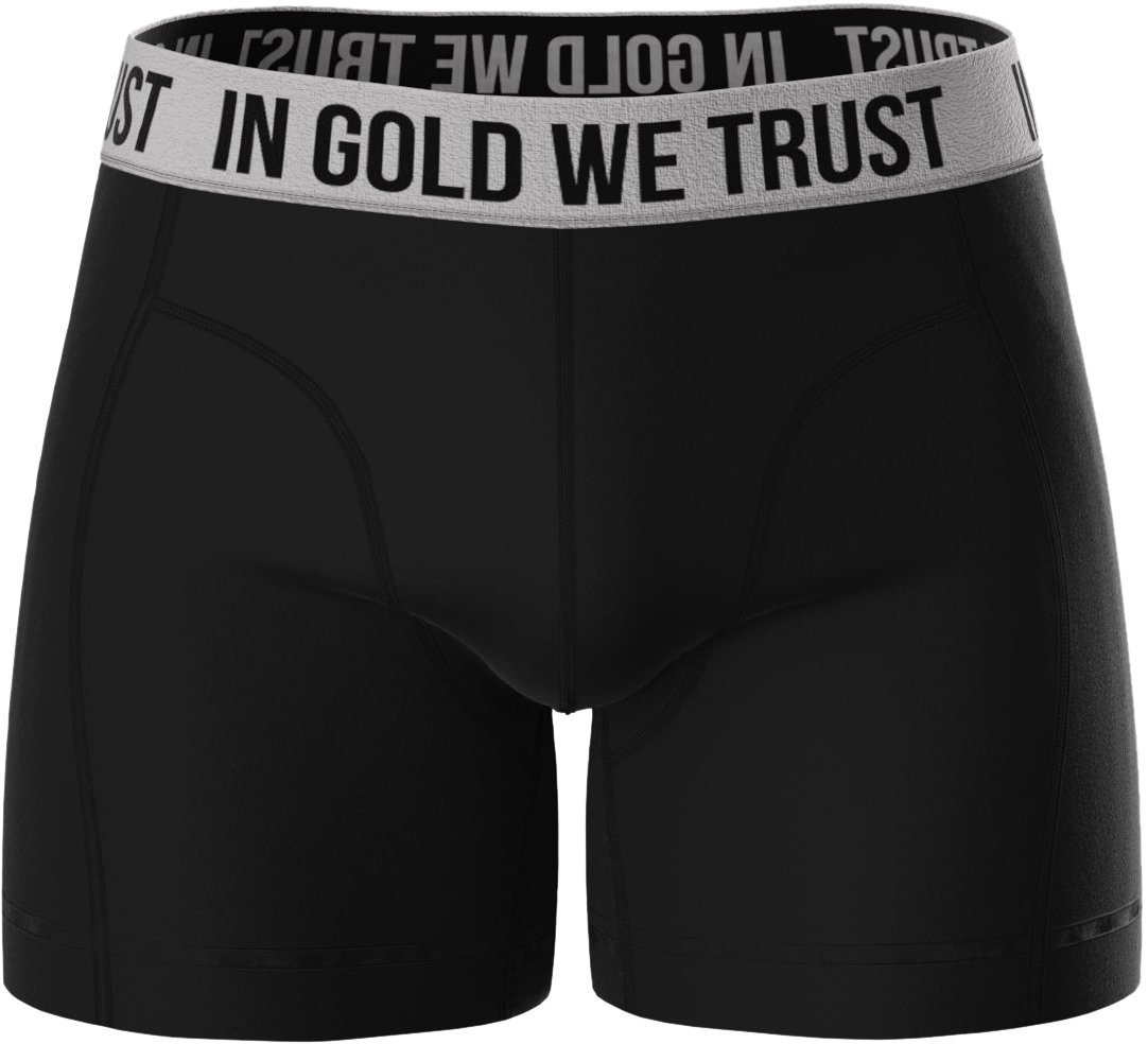 In Gold We Trust The Boxer Jet Black Zwart