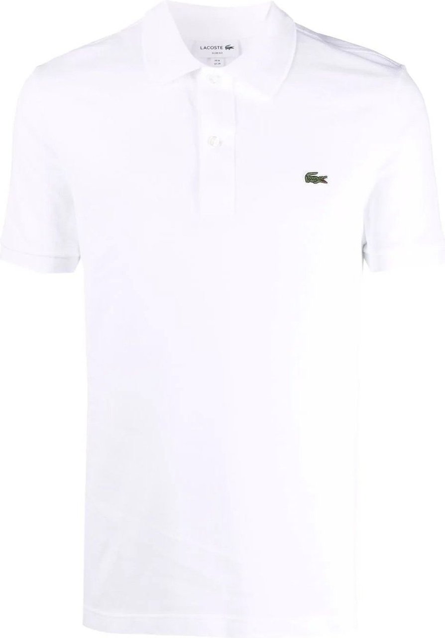 Lacoste embroidered logo polo shirt Wit