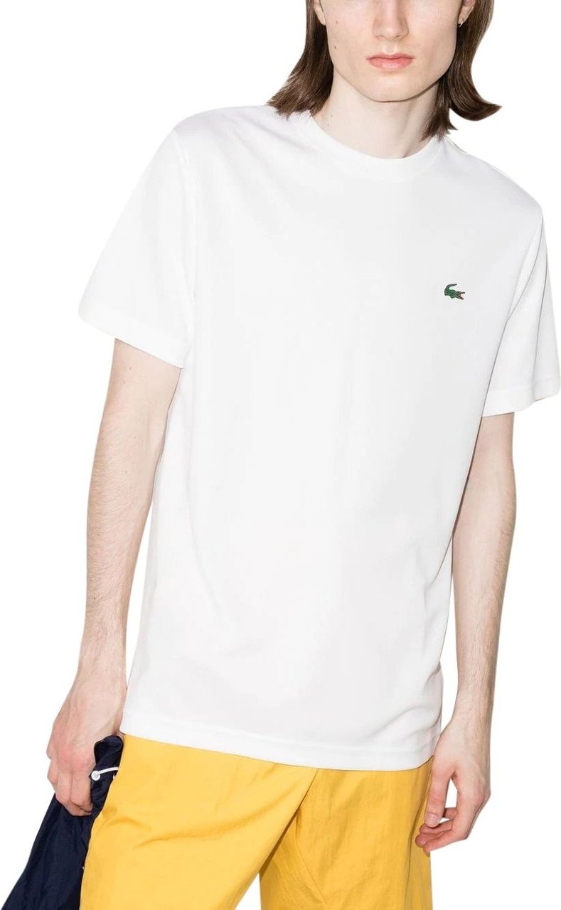 Lacoste t shirt a logo brode 2 Wit