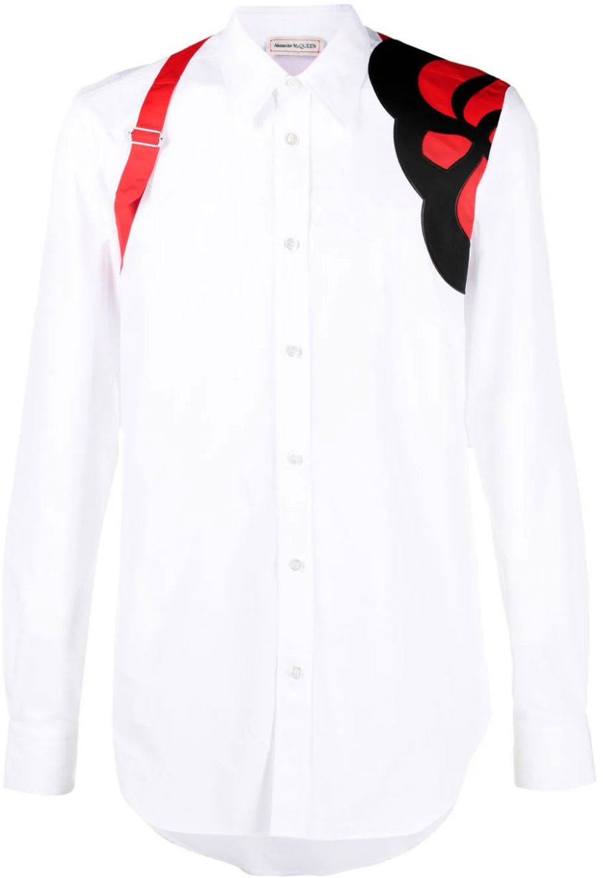 Alexander McQueen Harness long-sleeve cotton shirt Divers