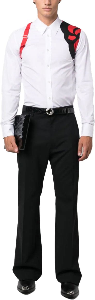 Alexander McQueen Harness long-sleeve cotton shirt Divers