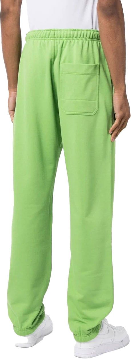 Y-3 logo-patch cotton track pant Groen