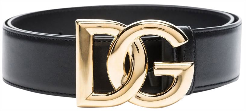 Dolce & Gabbana DG Leather Belt Zwart