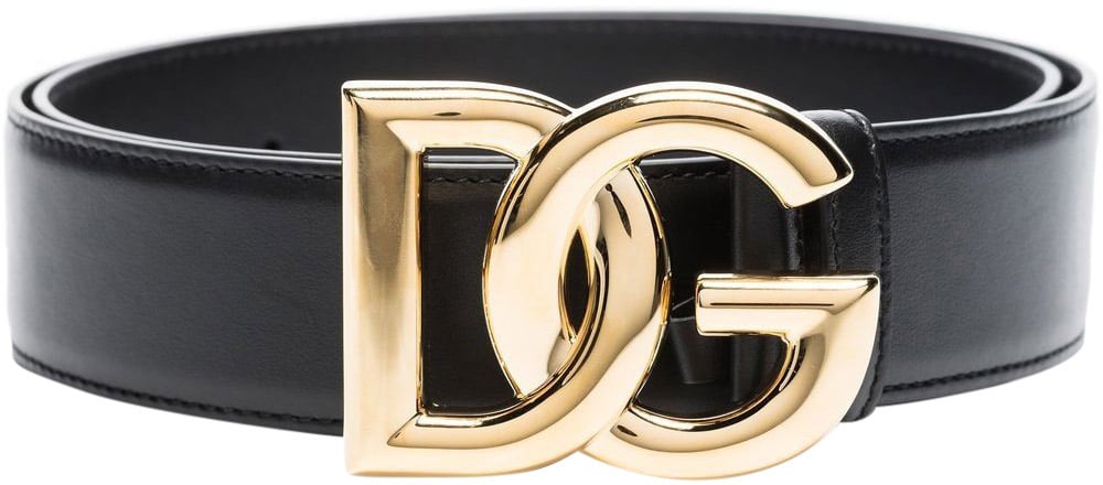 Dolce & Gabbana DG Leather Belt Zwart