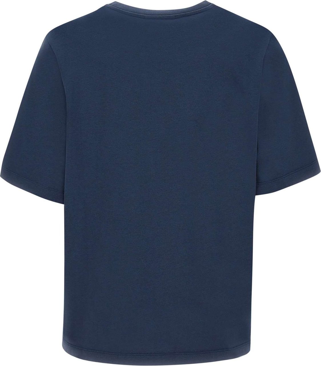 Maison Kitsuné Floral Logo Embroidery T-Shirt Blauw