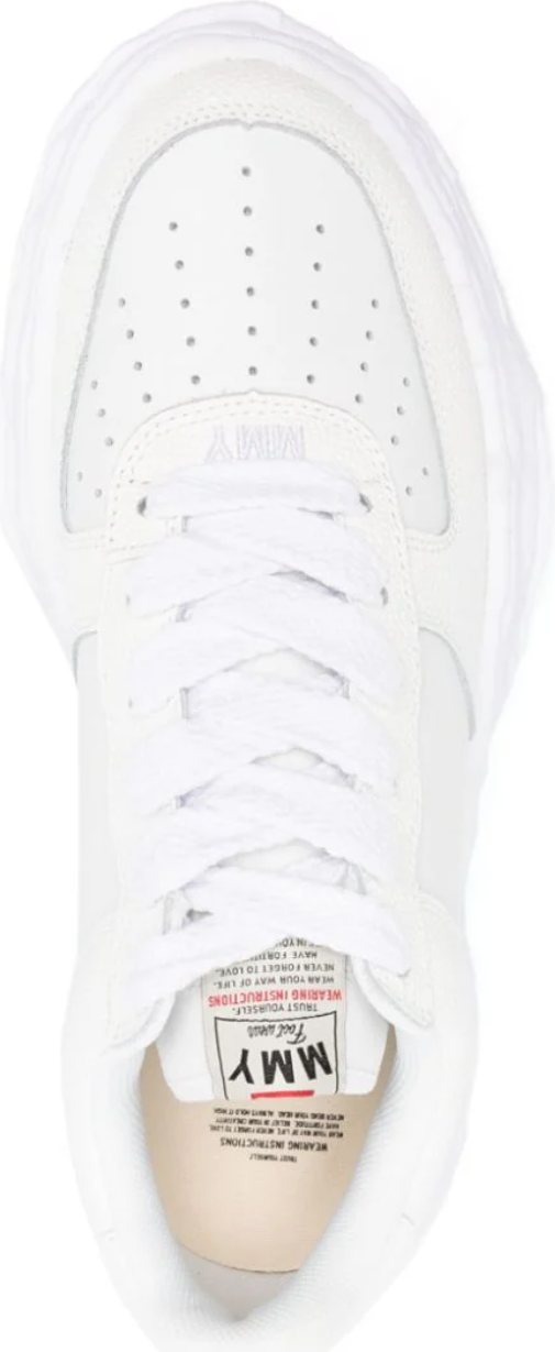 Maison Mihara Yasuhiro Wayne Low Original Sole Bascket Leather Low Top Sneaker White Wit