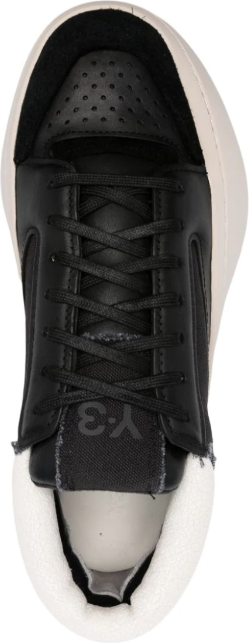 Y-3 Lux Bball Low Sneakers Black/clear Brown/ Off White Wit
