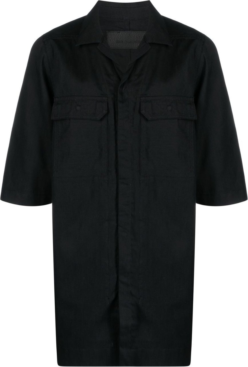 Rick Owens Japanese Denim Shirt Zwart