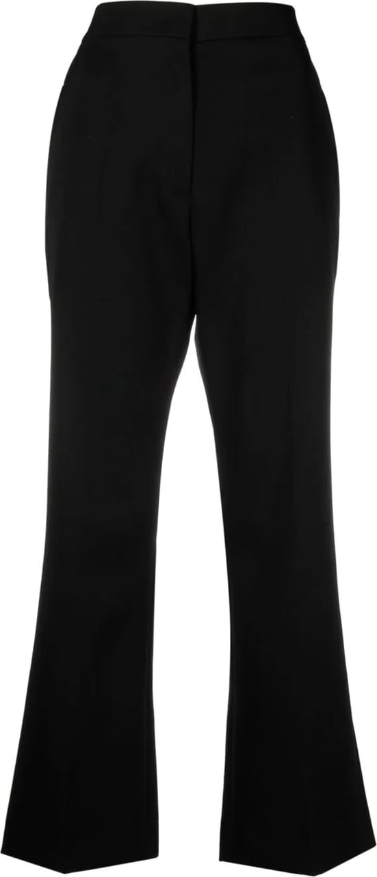 Jil Sander Compact Wool Grain De Poudre Trouser 01 Black Zwart