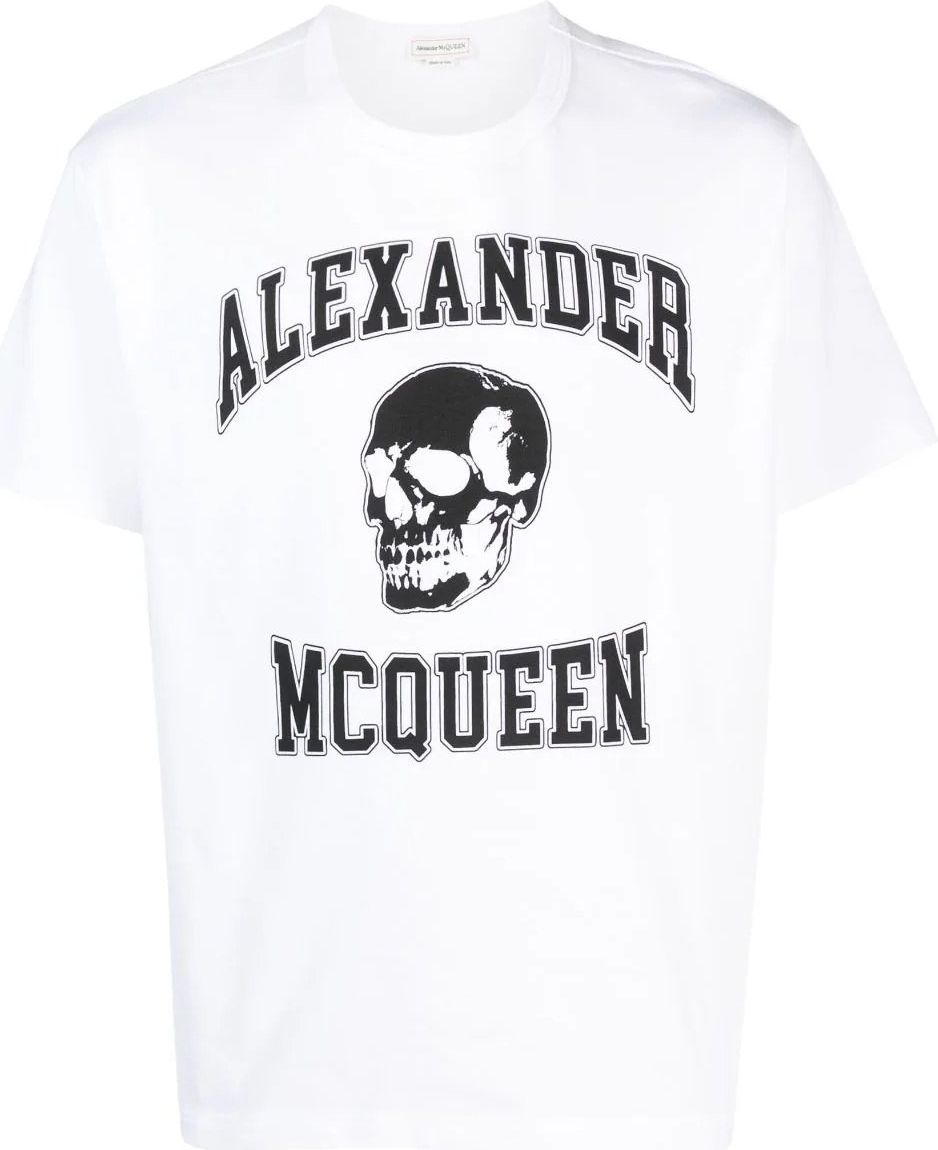 Alexander McQueen skull logo-print T-shirt Wit