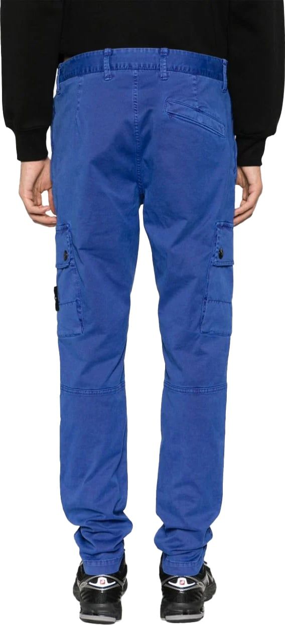 Stone Island Compass-motif skinny cargo trousers Blauw