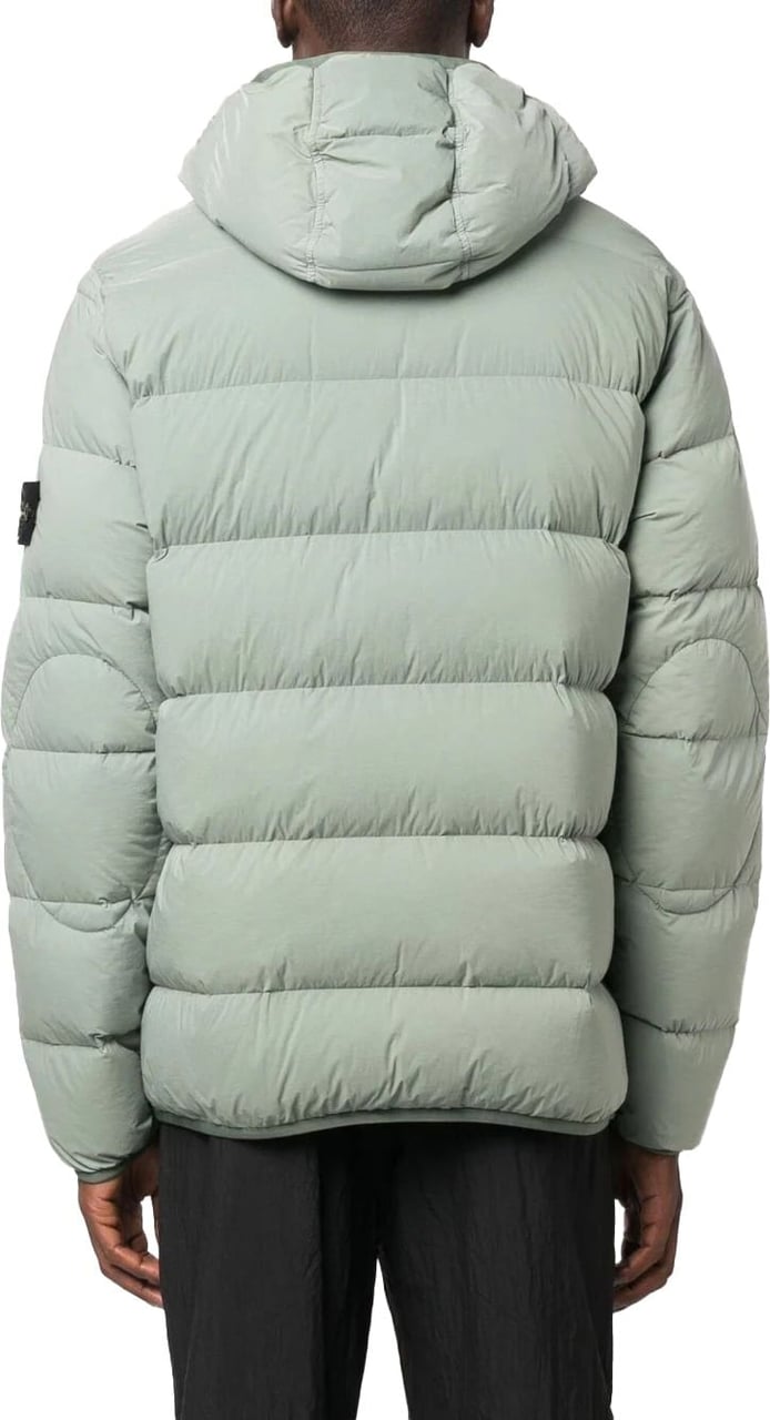 Stone Island Compass-patch padded down jacket Groen