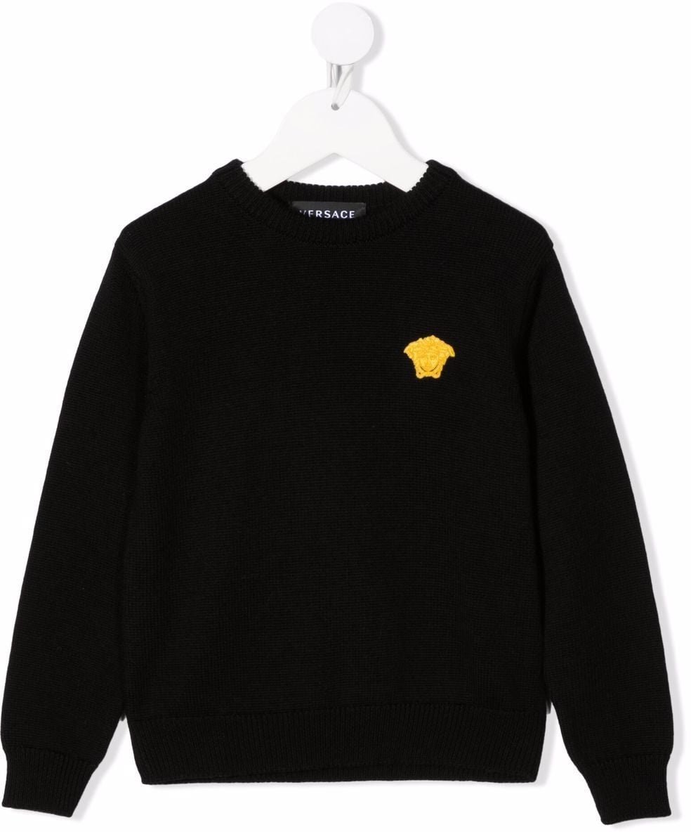 Versace knit sweater black Zwart