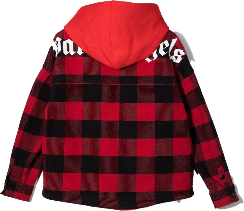 Palm Angels hoodie logo over shirt red Rood
