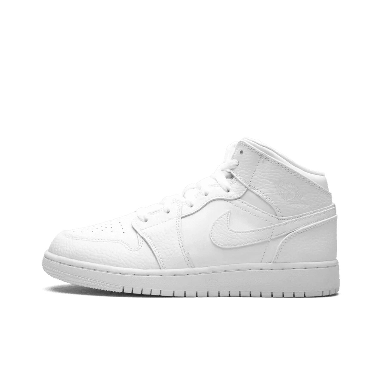 Nike Air Jordan 1 Mid Triple White (GS) Divers