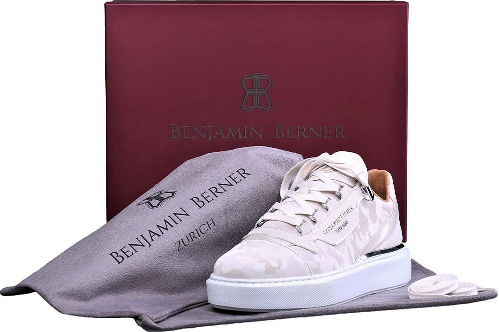 Benjamin Berner Reflective Camouflage Sneaker Wit