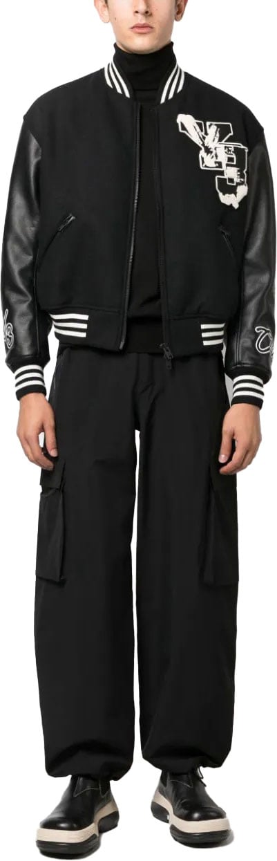 Y-3 Varsity zipped bomber jacket Zwart