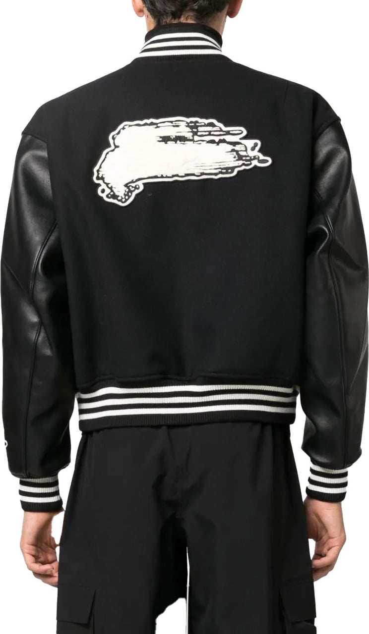 Y-3 Varsity zipped bomber jacket Zwart