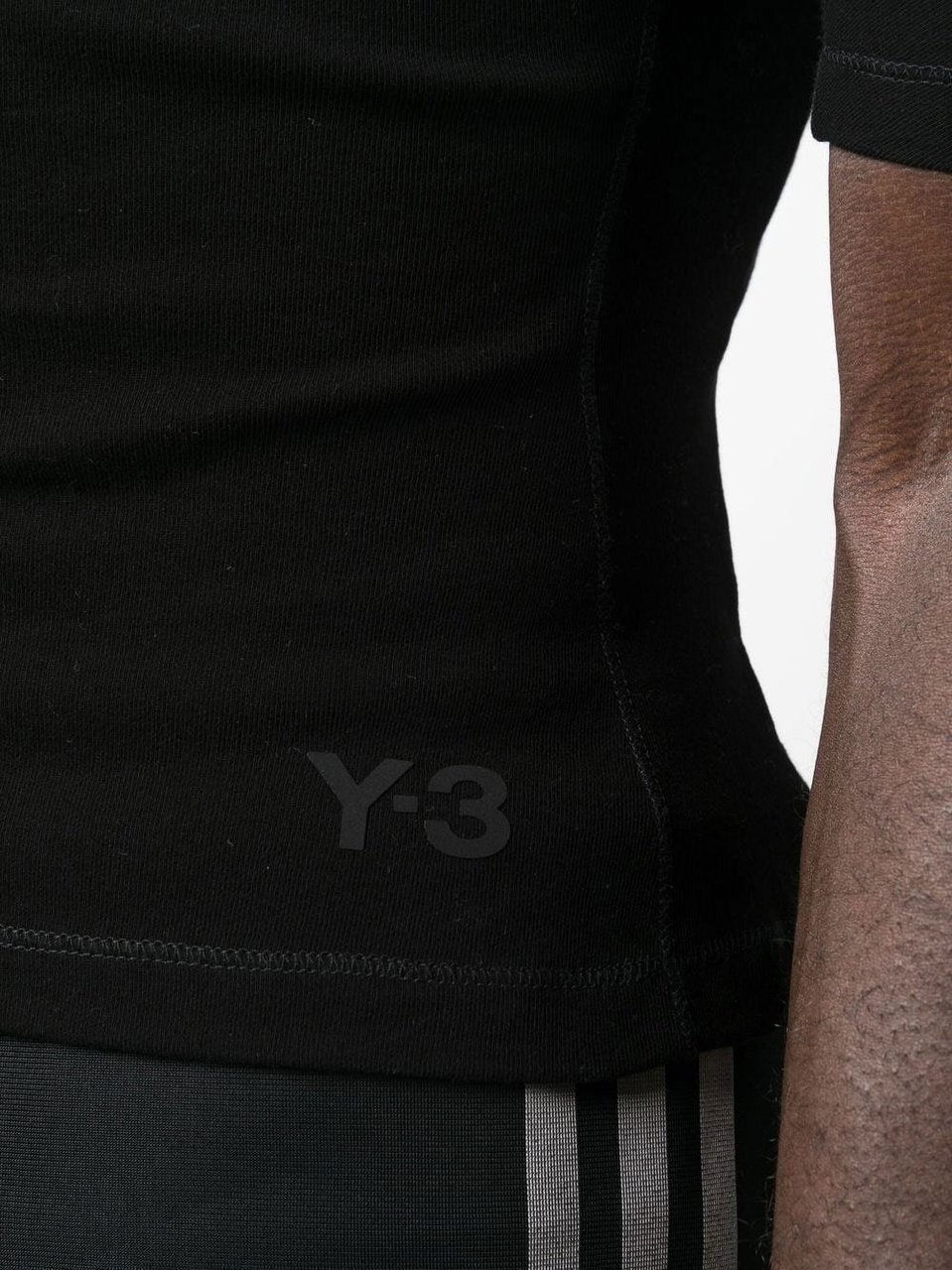 Y-3 logo-print short-sleeved T-shirt Zwart