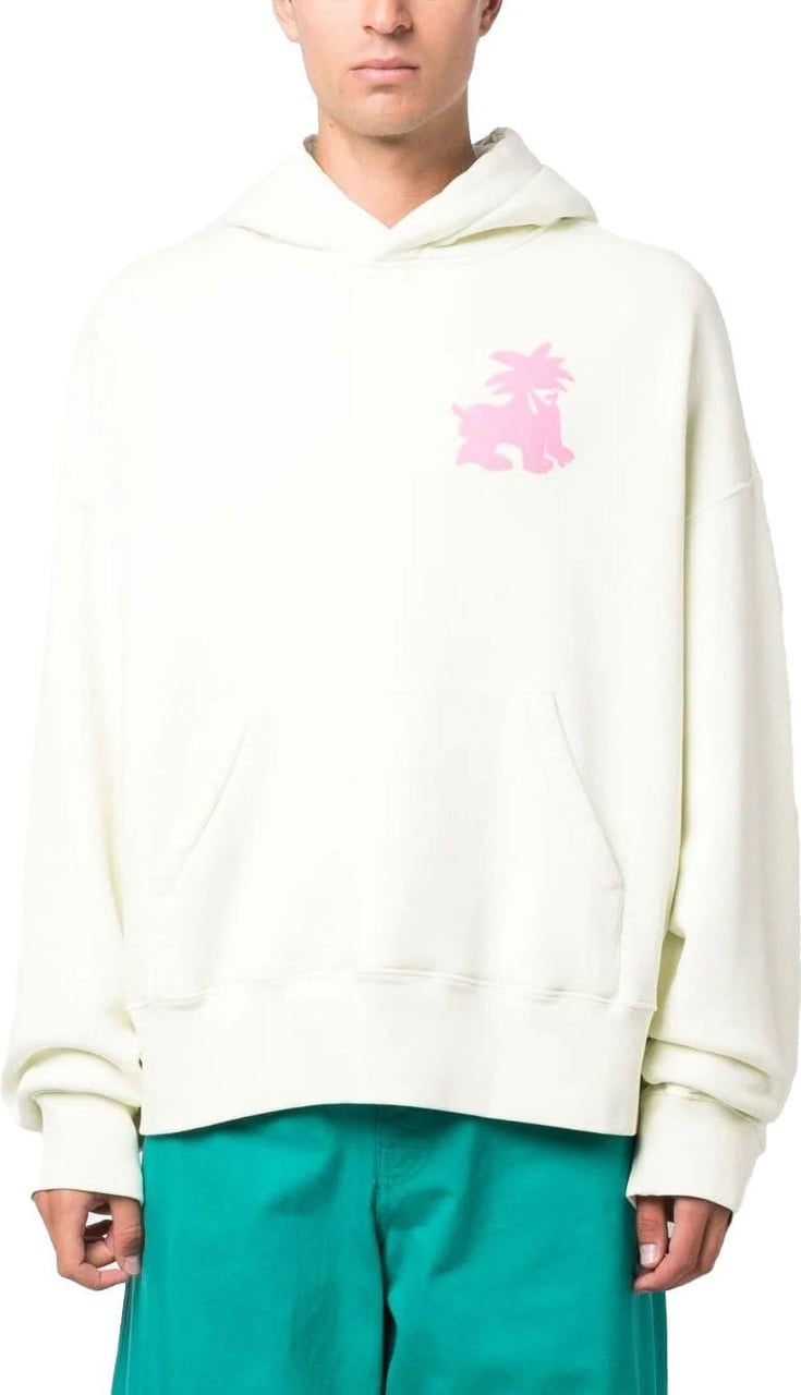 Palm Angels Leon logo-print hoodie Neutraal