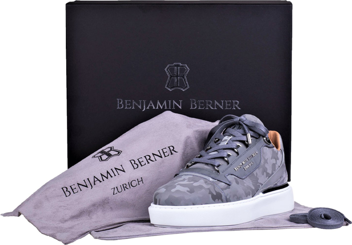Benjamin Berner Raphael Reflective Camouflage Sneaker Grijs