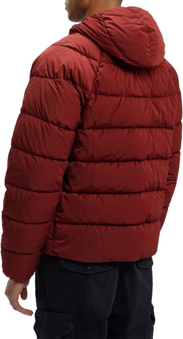 CP Company C.p. Company Eco Chrome-r Goggle Ketchup Hooded Down Jacket Red Rood