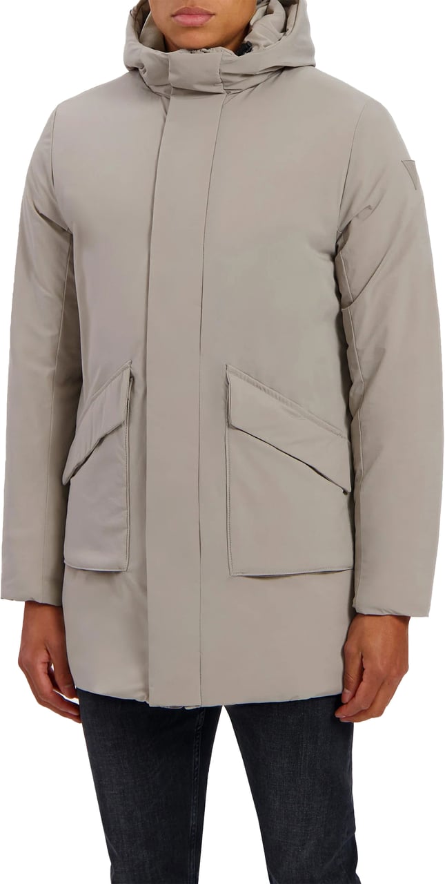 Purewhite Technical Parka Jas Heren Grijs Grijs