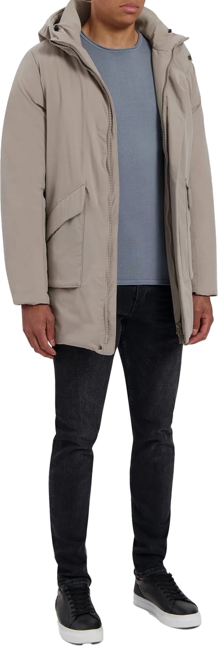 Purewhite Technical Parka Jas Heren Grijs Grijs