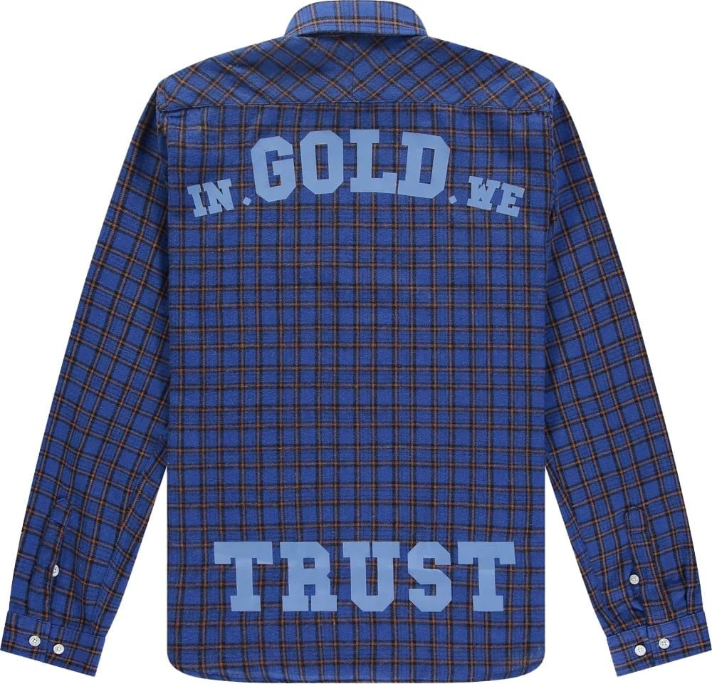 In Gold We Trust The Clash Overhemd Heren Donkerblauw Blauw