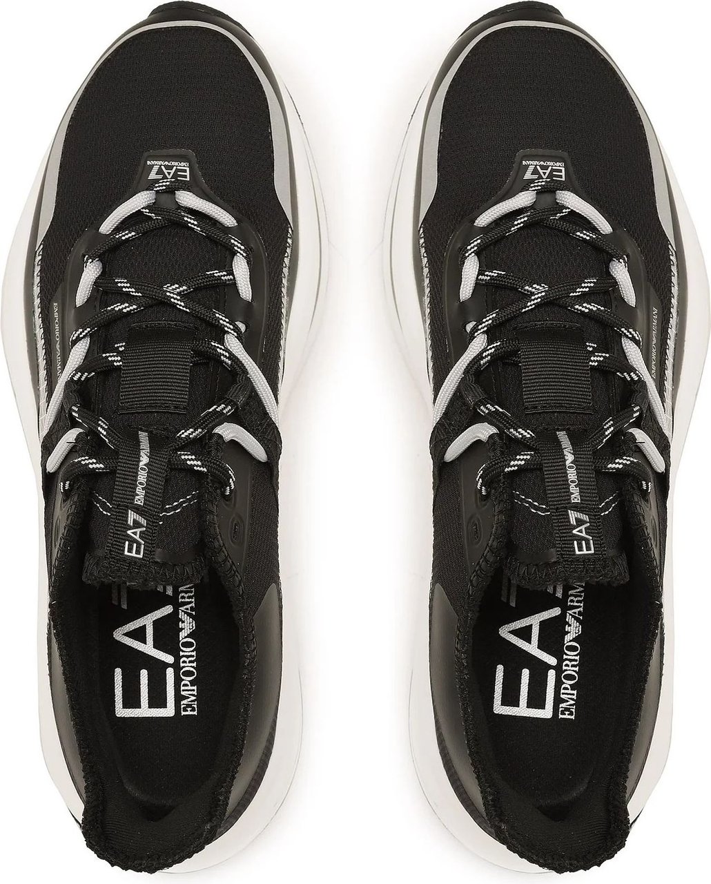 Emporio Armani EA7 Sneakers Heren Zwart/Zilver Zilver