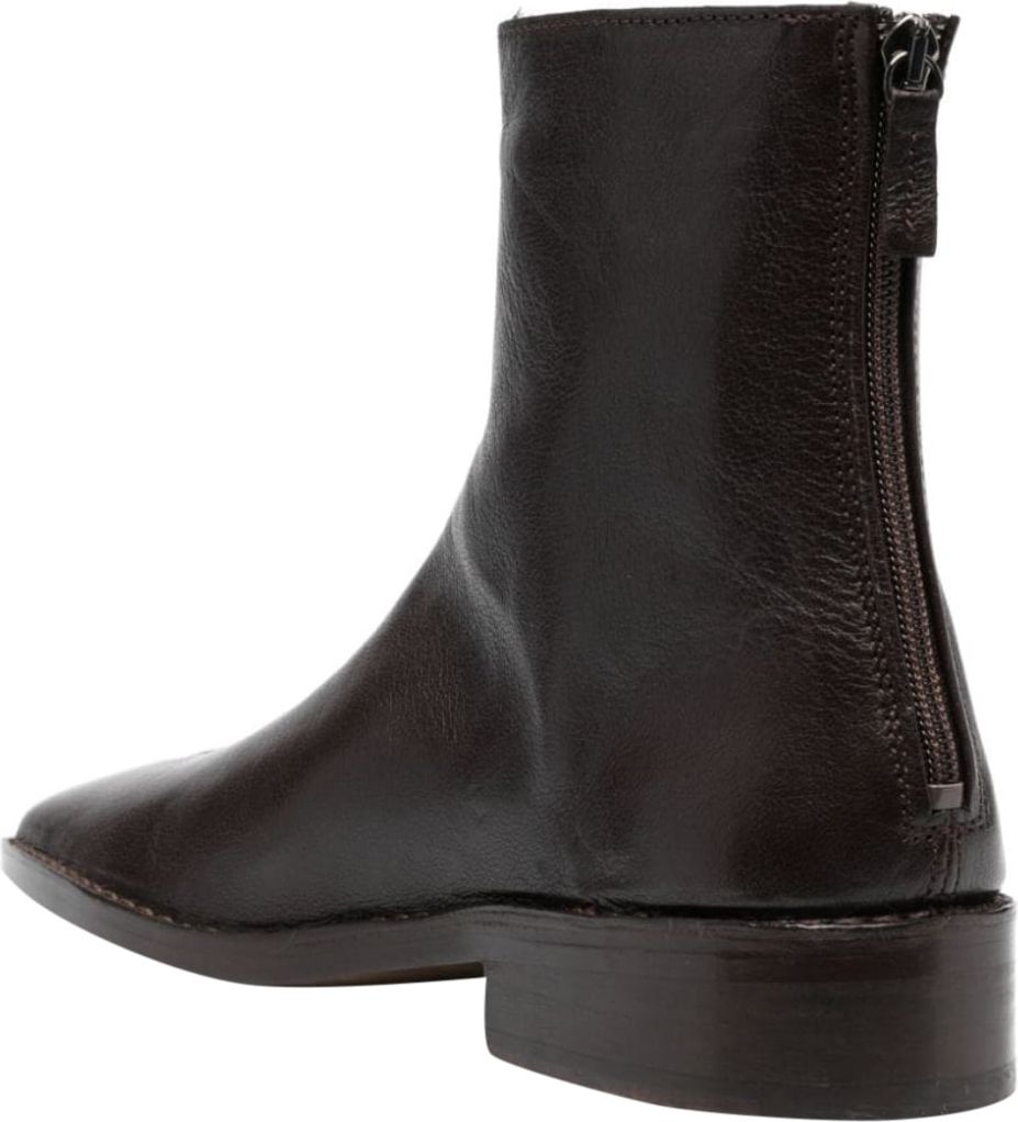 Lemaire Piped Zipped Boots Mushroom Brown Bruin