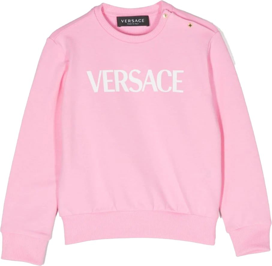 Versace Sweatshirt Fleece + Logo Print + Medusa Print Roze