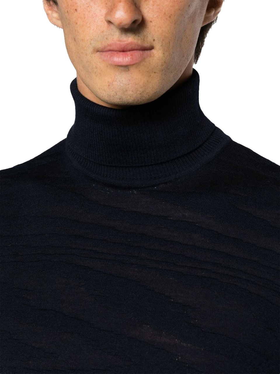 Missoni roll neck sweater black Zwart