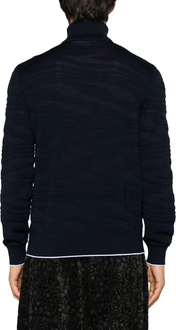 Missoni roll neck sweater black Zwart